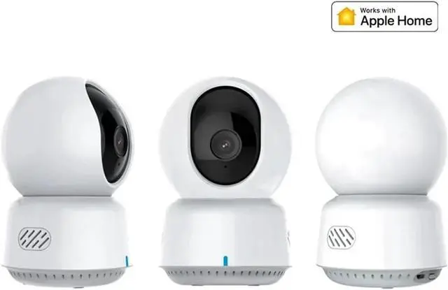 Alt view image 2 of 7 - Indoor 360° PT WiFi Baby Security IP Camera