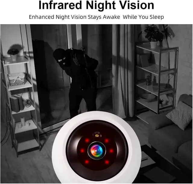 Alt view image 7 of 7 - 4K 8MP Tuya WiFi IP Camera Adjustable Bracket Mini Baby Monitor CCTV
