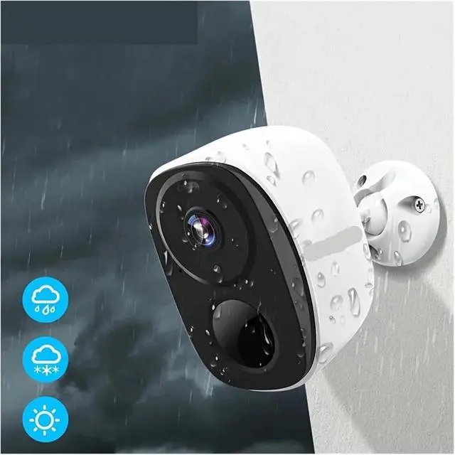 Alt view image 4 of 7 - 2K 3MP Battery WiFi Security Camera Spotlight Siren 2-Way Audio Waterproof