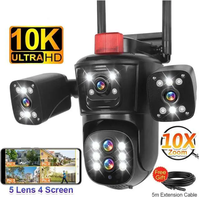 Alt view image 3 of 7 - 20MP 10K Five Lens 4 Screen WiFi PTZ Camera 10X Zoom