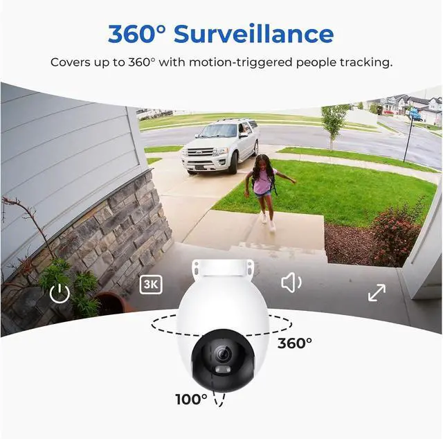 Alt view image 3 of 7 - WiFi Outdoor 360° PT Wireless Security IP Camera