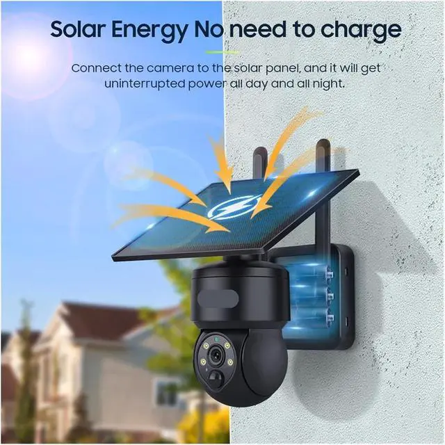 Alt view image 4 of 7 - 8MP Detachable Solar Camera PIR Motion Detection Outdoor CCTV