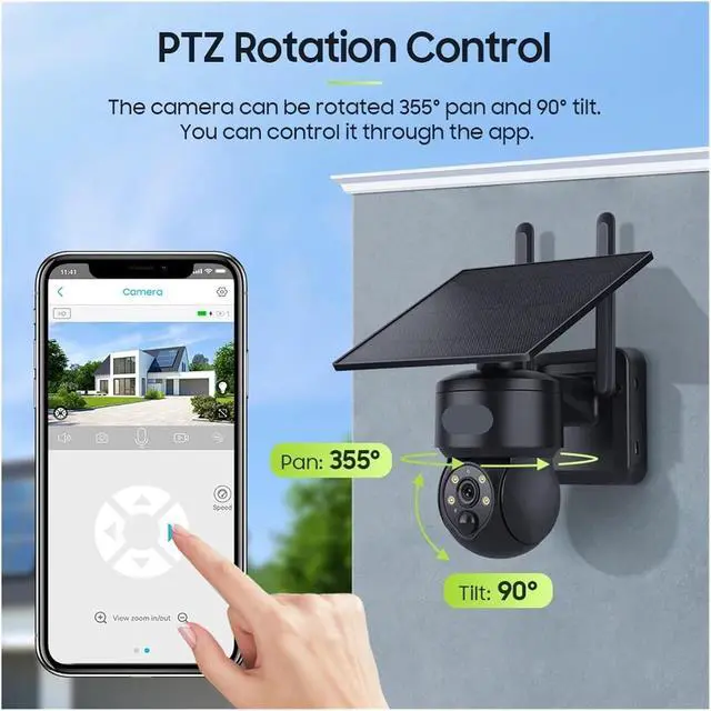 Alt view image 6 of 7 - 8MP Detachable Solar Camera PIR Motion Detection Outdoor CCTV