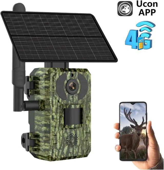 Alt view image 2 of 7 - 2K 4G Solar Trail Camera 940nm Infrared PIR Waterproof Wildlife Hunting Cam