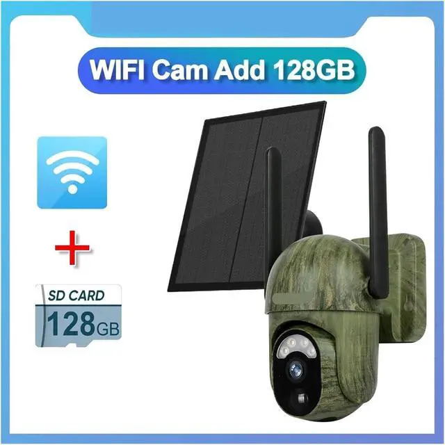 Alt view image 2 of 7 - 4MP Camo Solar Hunting Camera WiFi 4G Animal Human Detection