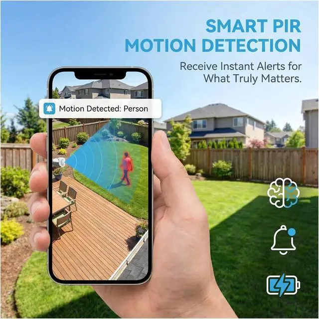 Alt view image 5 of 6 - 5MP Solar WiFi 360° Rotation Outdoor Security Camera
