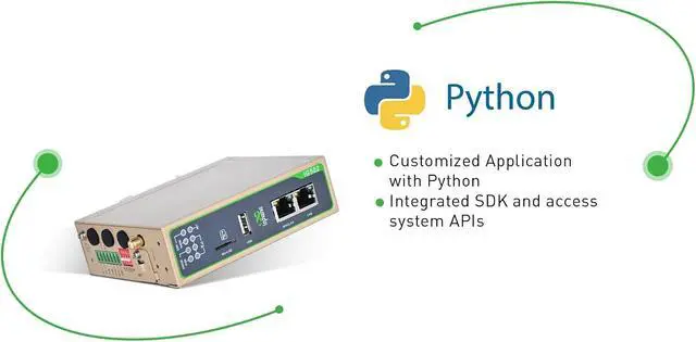 Alt view image 4 of 5 - InHand Networks IG502 Industrial Edge Computing Gateway,Cost-Effective connectivity,4G LTE Cat 1,Python Programmable IIoT Gateway with RS232/RS485, 4DI + 4DO, Wi-Fi, GPS, VPN, Modbus MQTT