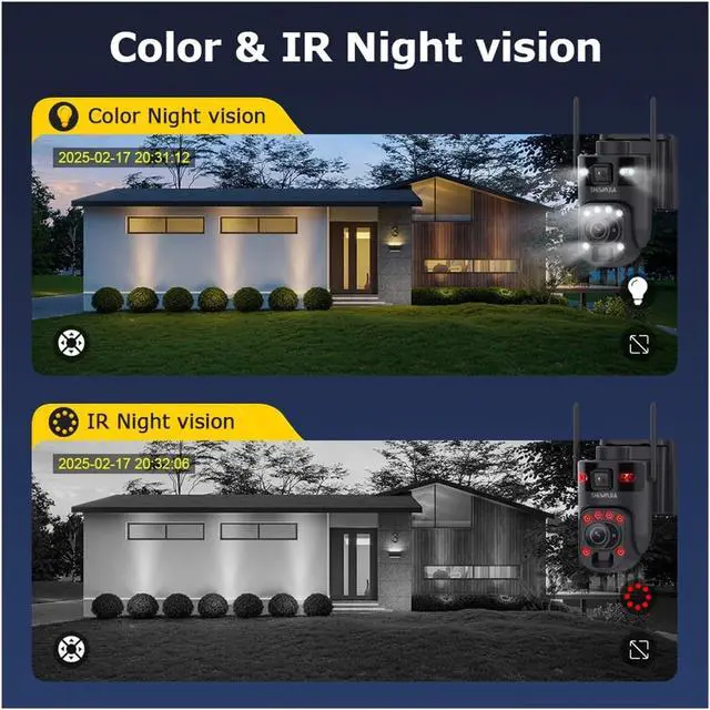Alt view image 5 of 6 - 12MP Dual Lens Solar PTZ Outdoor Security Camera