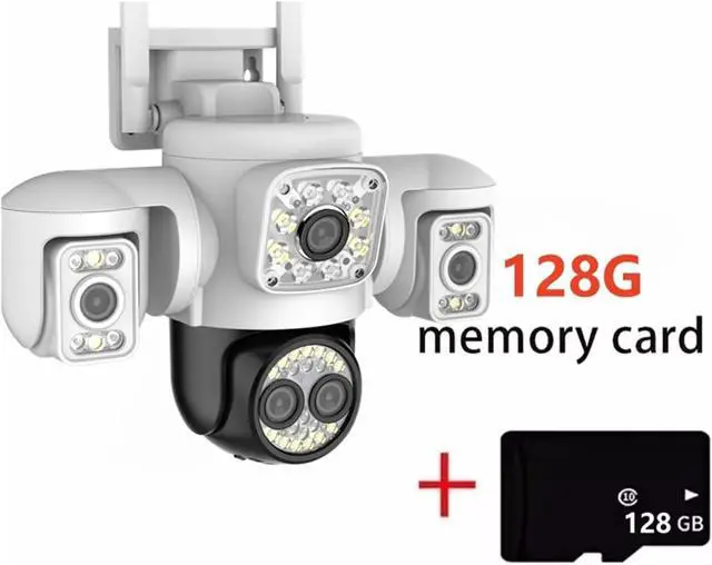 Alt view image 2 of 6 - Quad Lens WiFi PTZ Outdoor Security Camera