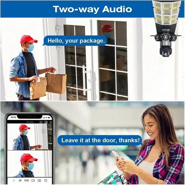 Alt view image 7 of 7 - 15MP 10X Zoom 4G Street Light Camera Three Lens Human Tracking