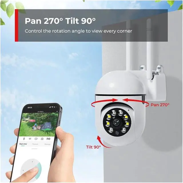 Alt view image 5 of 7 - 4MP WiFi PTZ Outdoor Security Camera