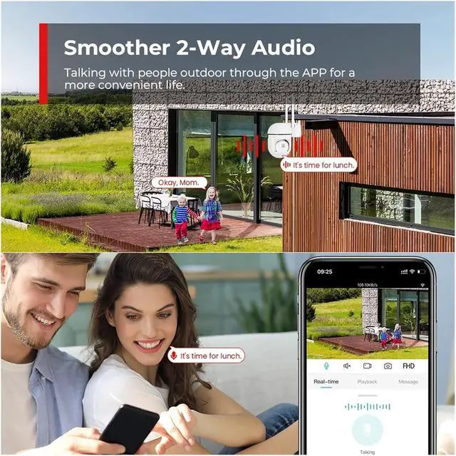 Alt view image 7 of 7 - 4MP WiFi PTZ Outdoor Security Camera