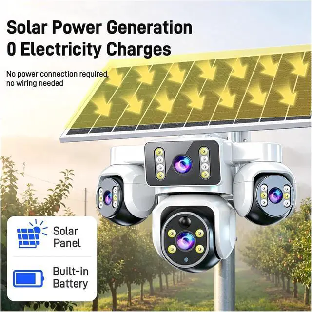 Alt view image 4 of 7 - 15MP AOV 4G Solar Camera Wire-Free Built-in Battery Outdoor CCTV