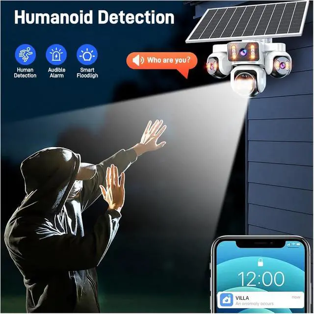Alt view image 5 of 7 - 15MP AOV 4G Solar Camera Wire-Free Built-in Battery Outdoor CCTV