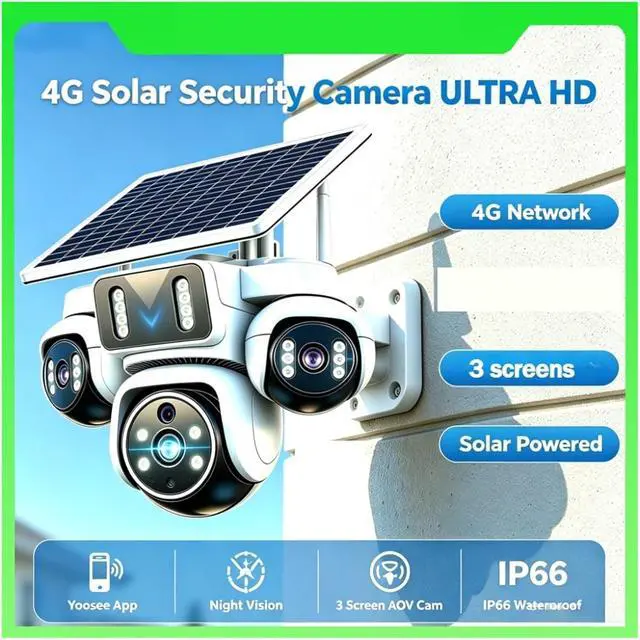 Alt view image 2 of 7 - 15MP AOV 4G Solar Camera Wire-Free Built-in Battery Outdoor CCTV