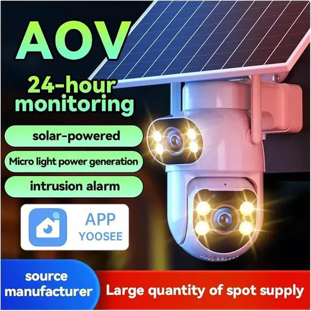 Alt view image 7 of 7 - 15MP AOV 4G Solar Camera Wire-Free Built-in Battery Outdoor CCTV