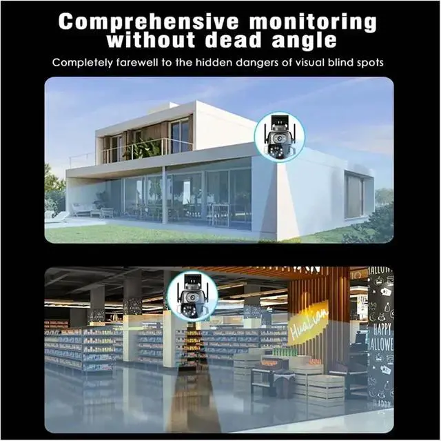Alt view image 4 of 6 - 8MP 4K WiFi Binocular Dual Screen Camera AI Auto Tracking IP66