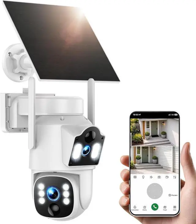 Main image of VOOPEAK 4G LTE Cellular Security Camera, Dual Lens 360° PTZ Auto Tracking
