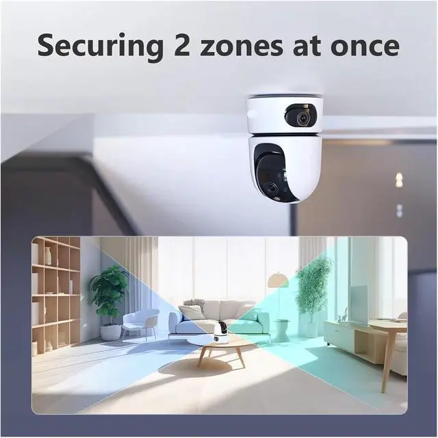 Alt view image 2 of 6 - 6/8MP Dual Lens WiFi Baby Camera Pet Detection Color Night Vision