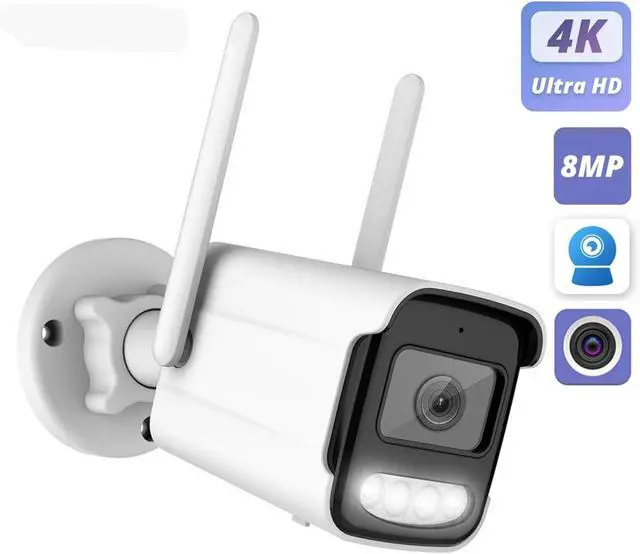 Alt view image 2 of 7 - 4K 8MP Outdoor WiFi Bullet IP Camera Waterproof Home Security Surveillance Cam