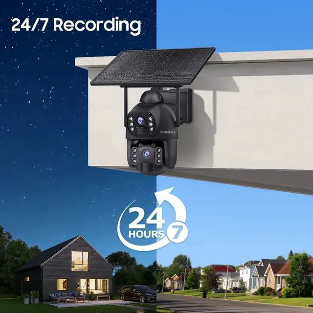Alt view image 3 of 7 - AOV 24/7 Recording Security Camera, 2.4GHz WiFi for Outdoor Scenes