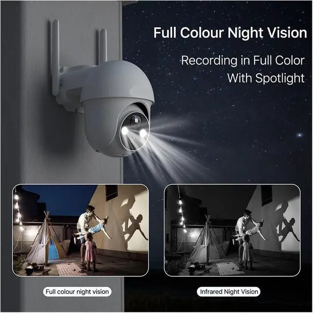 Alt view image 4 of 6 - 5MP Battery WiFi PTZ Outdoor Security Camera