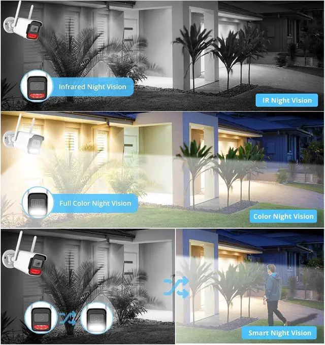 Alt view image 4 of 7 - 4K 8MP Outdoor WiFi Bullet IP Camera Waterproof Home Security Surveillance Cam