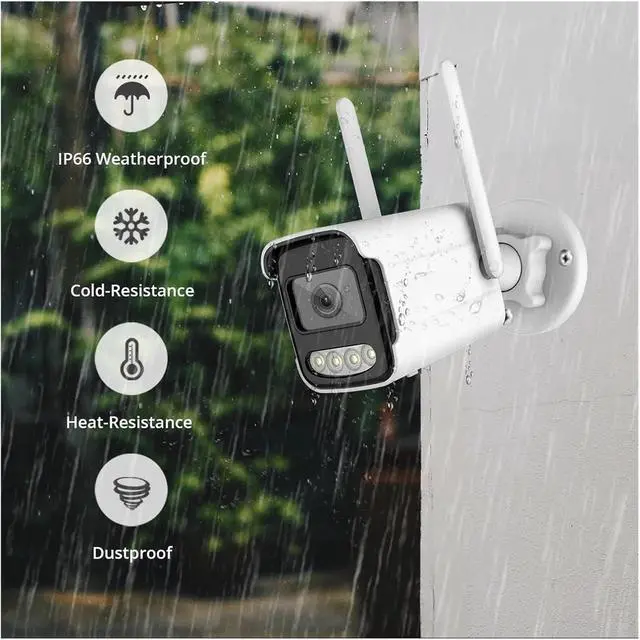 Alt view image 5 of 7 - 4K 8MP Outdoor WiFi Bullet IP Camera Waterproof Home Security Surveillance Cam