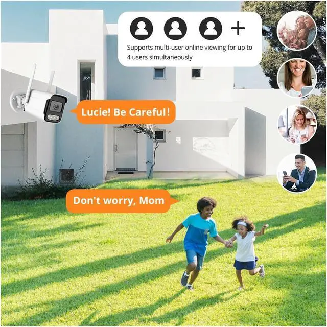 Alt view image 3 of 7 - 4K 8MP Outdoor WiFi Bullet IP Camera Waterproof Home Security Surveillance Cam