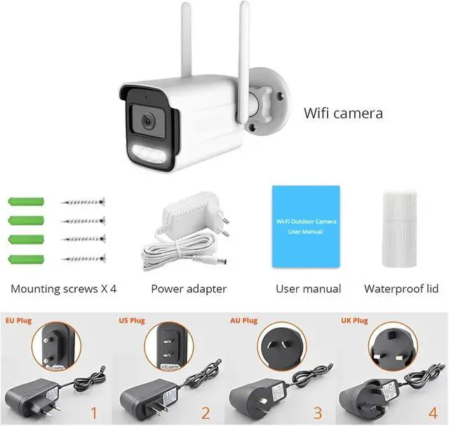 Alt view image 7 of 7 - 4K 8MP Outdoor WiFi Bullet IP Camera Waterproof Home Security Surveillance Cam
