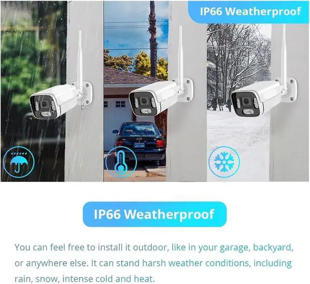 Alt view image 4 of 6 - 5MP/8MP 4K WiFi Outdoor IP Camera Waterproof Home CCTV