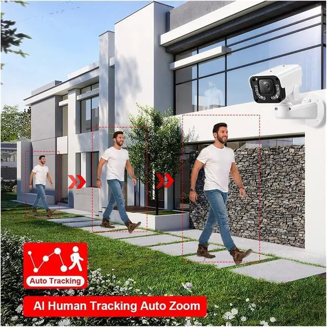 Alt view image 2 of 6 - 8MP 4K POE PTZ Camera 30X Optical Zoom AI Vehicle Detection