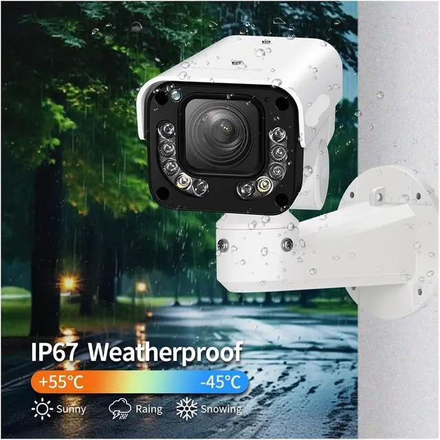 Alt view image 6 of 6 - 8MP 4K POE PTZ Camera 30X Optical Zoom AI Vehicle Detection