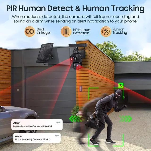 Alt view image 4 of 7 - AOV 24/7 Recording Security Camera, 2.4GHz WiFi for Outdoor Scenes