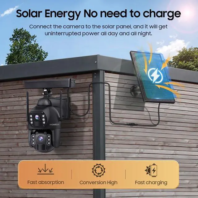 Alt view image 6 of 7 - AOV 24/7 Recording Security Camera, 2.4GHz WiFi for Outdoor Scenes