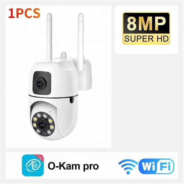 Alt view image 2 of 7 - 8MP Dual Lens WiFi PTZ Outdoor Security Camera