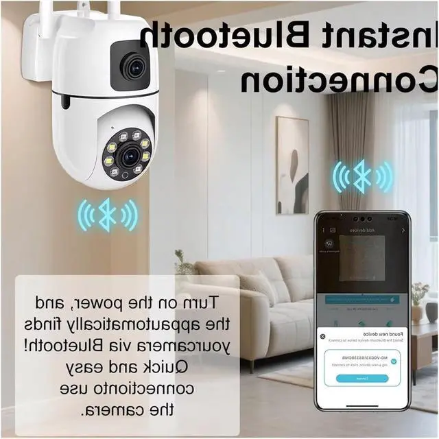 Alt view image 4 of 7 - 8MP Dual Lens WiFi PTZ Outdoor Security Camera