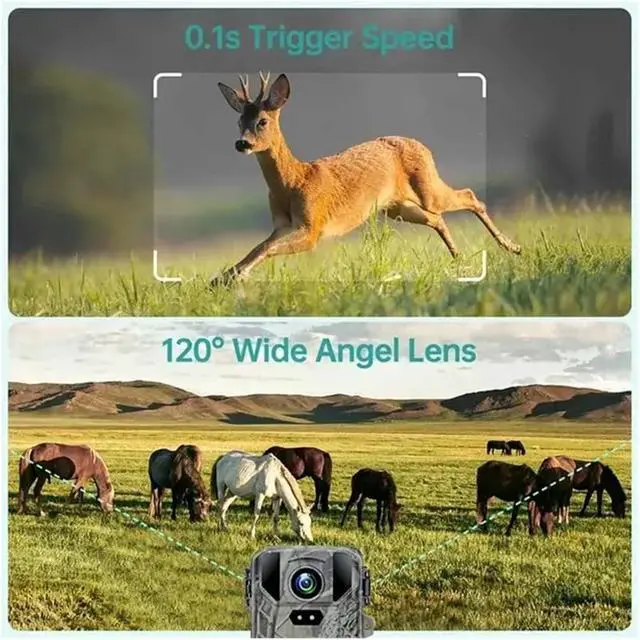 Alt view image 5 of 7 - 50MP Mini800 Trail Camera 4K Wildlife Hunting Cam Night Vision