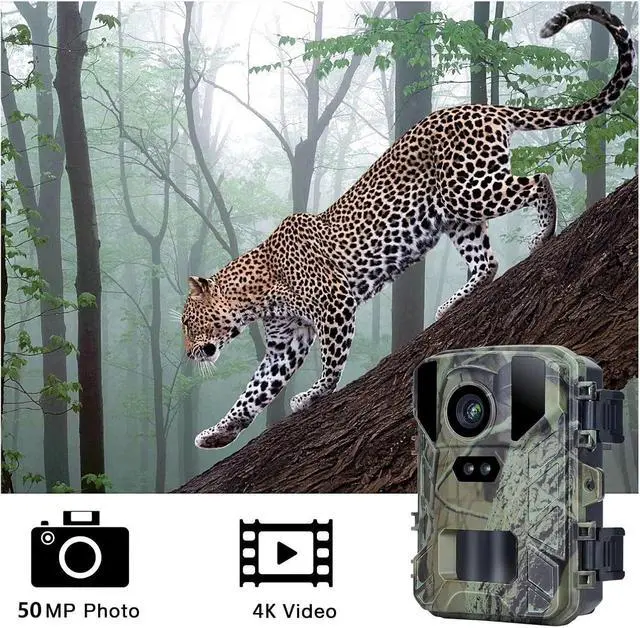 Alt view image 7 of 7 - 50MP Mini800 Trail Camera 4K Wildlife Hunting Cam Night Vision