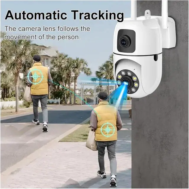 Alt view image 6 of 7 - 8MP Dual Lens WiFi PTZ Outdoor Security Camera
