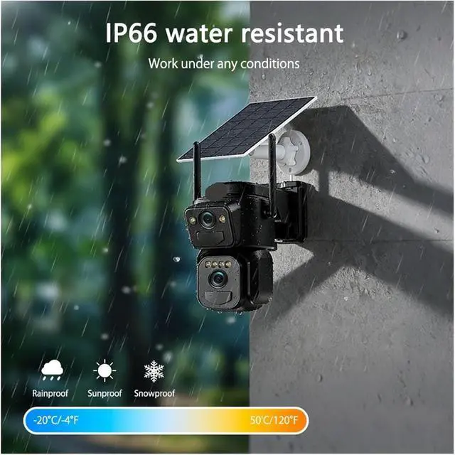 Alt view image 2 of 7 - 360° Solar Low Power WiFi Dome Camera Color Night Vision