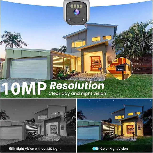 Alt view image 7 of 7 - 10MP 5K Dual Lens Solar Camera Dual Screen 365 Days Standby CCTV