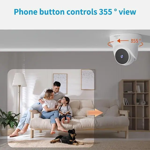 Alt view image 3 of 7 - XIAOVV 2K Indoor High-Definition Dome Camera