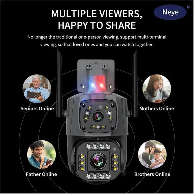 Alt view image 6 of 6 - 8MP Dual Lens 2.4G WiFi Dome Security Camera