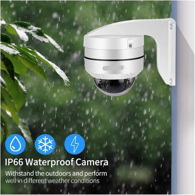 Alt view image 6 of 6 - 8MP 4K PoE PTZ Dome Camera 5X Zoom AI Auto Tracking