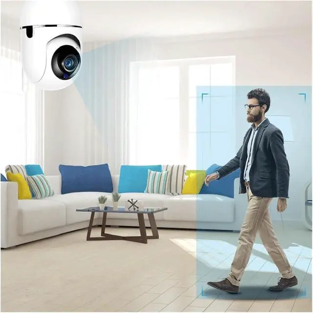 Alt view image 4 of 7 - 1620P HD Indoor Wireless Security Cam Auto Tracking Night Vision WiFi Surveillance Camera(EU,Camera Black 64G)