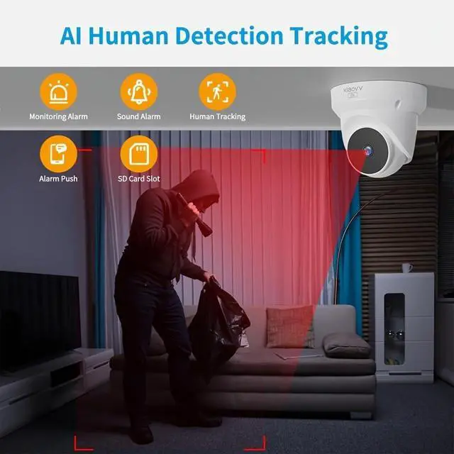 Alt view image 5 of 7 - XIAOVV 2K Indoor High-Definition Dome Camera