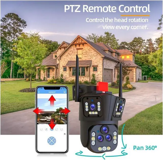 Alt view image 4 of 4 - 20MP Multi-Lens PTZ WiFi IP Security Camera