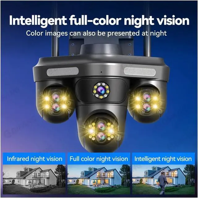 Alt view image 6 of 6 - 35MP 7-Lens 3PTZ WiFi Bullet Security Camera