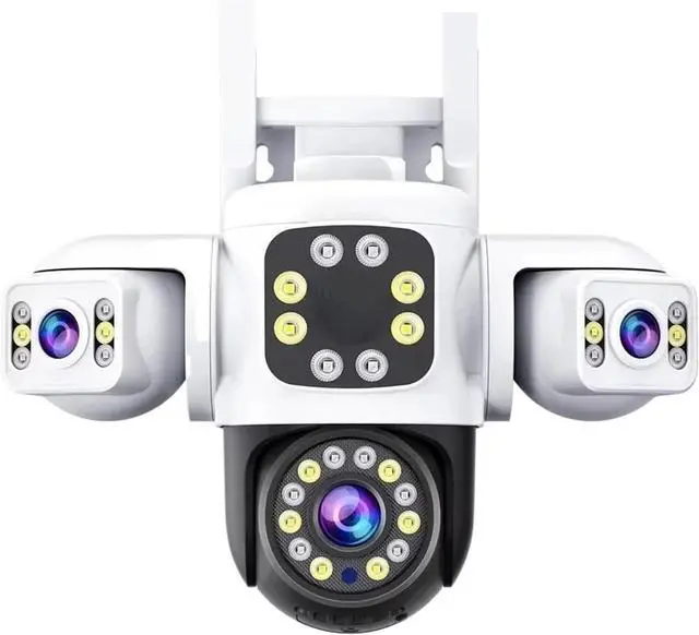 Main image of Quad-Lens 3-Screen 2.4G WiFi PTZ Dome Camera